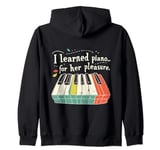 Keyboard Piano Adult For Her Pleasure Funny For Men Father Zip Hoodie