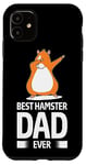 Coque pour iPhone 11 Best Hamster Dad Ever Dabbing Hamster doré