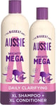Aussie Mega Shampoo and Conditioner Set, Hair Care for Dry Damaged Hair, Vegan S