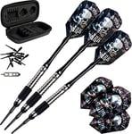 Viper Desperado 80% Tungsten Soft Tip Darts with Storage/Travel Case: Death Mark, Fine Knurling, 18 Grams