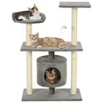 vidaXL Katt klösträd med sisalpelare 95 cm grå grå
