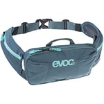 EVOC HIP POUCH 1 hip bag, fanny pack, hip pouch for bike tours & trails (1 l capacity, AIR PAD SYSTEM for optimal wearing comfort, 2 hip belt pockets, 2 additional pockets), Ocean Blue