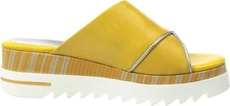 Marco Tozzi Sandals Slides Size UK 6 Comfy Padded Footbed Platform - Saffron