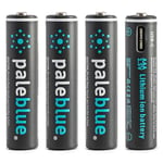Pale Blue AAA USB-C Laddningsbara Batterier 4-pack