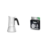 Bialetti - New Venus Induction, Cafetière Expresso en Inox, Adaptée à Tous Les Types de Plaques & Ricambi, Includes 1 Gasket and 1 Plate, Compatible with Venus, Kitty, Musa and Class