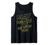 Star Wars May The 4th Be With You Galaxy Fill Text Tank Top