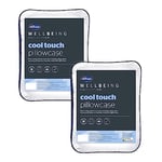 Silentnight Cool Touch Pillowcase Pair - Best Cooling Temperature Control Pillow Cover Case For Hot Flashes Warm Sleepers Stay Cool At Night - Prevent Overheating Long Lasting Pillowcase - 2 Pack