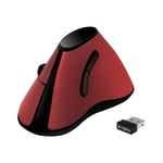LogiLink Ergonomic Vertical - vertikal mus - 2.4 GHz - röd
