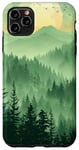 Coque pour iPhone 11 Pro Max Green Mountain Pop Mount Arbre à douille Bois
