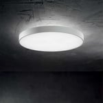 Halo, Loftslampe, Pl, 3000 kelvin, aluminium by Ideal Lux (D: 35 cm. x H: 5 cm., Hvid)