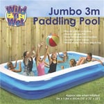 Inflatable Paddling Pool 3m Jumbo Family Outdoor Pool
