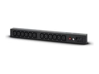 Cyberpower Basic Series Pdu20bhviec12r - Kraftdistributionsenhet (Kan Monteras I Rack) - Växelström 200/230 V - Ingång: Iec 60320 C20 - Utgångskontakter: 12 (Power Iec 60320 C13) - 1U
