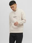 JackandJones Original studio half zip sweatshirt herr (L,Moonbeam)