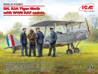 ICM 1/32 DH. 82A Tiger Moth with WWII RAF cadets