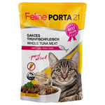 Feline Porta 21 Pouches -säästöpakkaus 24 x 100 g - tonnikala & aloe (viljaton)