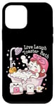 Coque pour iPhone 12 mini Baignoire grille-pain Live Laugh Kawaii Chibi, anime Funny Life Saying