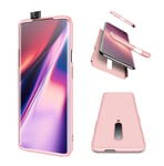 NOKOER Case for OnePlus Nord, 3 in 1 All Inclusive Anti-Fingerprint Phone Case, 360 degree protection [Slim] [Shockproof] [Frosted Material] Hard Cover - Rose gold