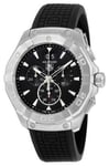 TAG Heuer CAY1110.FT6041 Aquaracer Chronograph Sort/Gummi Ø43 mm