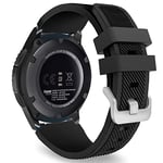 Tech-Protect Soft Silicone Replacement Strap for Samsung Galaxy Watch 46mm Black, Black, 46 mm, Classic