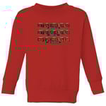 Back To The Future Destination Clock Kids' Sweatshirt - Red - 3-4 Years - Red
