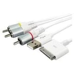 cable av/tv pour Ipad, Ipod, Iphone 3, 3gs, 4