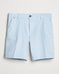 BOSS BLACK Slice Structured Cotton Shorts Light Blue