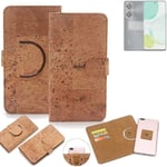 360° wallet case cork cover for Huawei Enjoy P60 Pro case bag