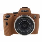 Sony Alpha A7 II - A72 - A7R2 - A7S2 kameraskydd för kamerahus silikon skyddande mjuk elastisk - Brun