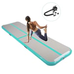 Inflatable Gymnastics Air Track Tumbling Mat with Electronic Air Pump Portable for Gym Training Yoga Exercise Fitness Pilates Kids Home Use