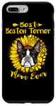 Coque pour iPhone 7 Plus/8 Plus Best Boston Terrier Dog Mom Ever Sunflower Funny Paw Lover