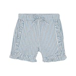 Flöss River Frill Shorts Blue Soft White Gingham | Blå | 92 cm