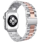 Metallarmband Apple Watch 38/40/41 mm Silver/Rosé Guld