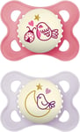 MAM Original Night Soother 2-6 Months (Pack of 2), Sustainable Baby Soother, Sk