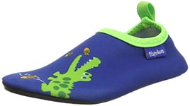 Playshoes Boy's Unisex Kids Barefoot Aqua Socks with UV Protection Crocodile Water Shoes, Blue Marine 11, 7.5 Child UK