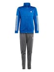 adidas Kids Boys 3-Stripes Full Zip Tricot Tracksuit - Bright Blue, Bright Blue, Size 3-4 Years