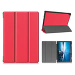 Lenovo Tab M10 FHD REL tri-fold leather flip case - Red