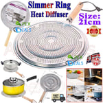 Simmer Ring Pan Silver Heat Diffuser For Electric Gas Stove Hob Cooker Kitchen..