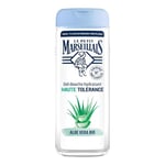 Le Petit Marseillais - Gel Douche Hydratant Haute Tolérance Aloe Vera Bio (flacon de 400 ml) – 98% d'ingrédients d'origine naturelle – Pour tous types de peaux, même sensibles