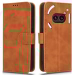 SKALO Nothing Phone (2a) Plus Matt PU-Läder Plånboksfodral - Brun