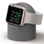 Retro Round Base Silicone Bracket For Apple Watch (White) (Color : Gray)