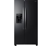 KENWOOD KSBSDIT23 American-Style Fridge Freezer - Black, Black