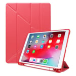 iPad 10.2 (2019) origami leather flip case - Red