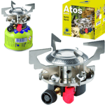 Meva Gascampingkök med Gaspatroner ATOS Piezotändare 1.8kW