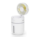Portable USB Spray Fan Flexible with Air Diffuser Adjustable Cooler Mini Fan Handy Desk Desktop Cooling mist Humidifier 94 * 90 * 157mm-White