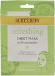Refreshing Sheet Mask - Cucumber Burts Bees for Unisex 1 Pc Mask