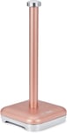 Tower T826017R Kitchen Roll Holder, Glitz Range, Steel, Blush Pink, 31 Cm