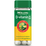 Møllers Pharma D-vitamin tyggetabletter 10µg appelsin - 120 stk