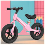 QMMD 12.5 Inch Balance Bike for 2-6 year old Boy Girls Lightweight Balance Training Bicycle No Pedals for Kids Ride On Bicycle Adjustable seat Ride-On Toys Gifts,G pink