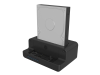ICY BOX IB-2914MSCL-C31 - HDD / SSD-dokkestasjon - 2,5 / 3,5 delt, M.2 - SATA 6Gb/s - USB 3.2 (Gen 2) - svart