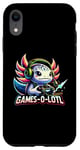 Coque pour iPhone XR Games-O-Lotl Axolotl Manette de jeu vidéo